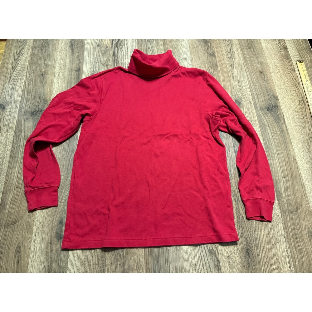 Croft & Barrow Shirts Men Size Medium Red Long Sleeve Cotton Turtleneck Casual